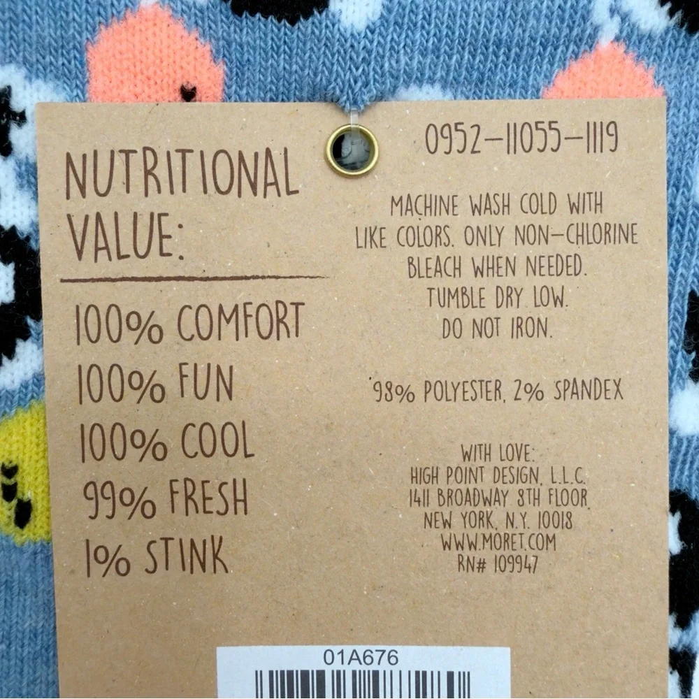 Panda Bear Balloon No Show Socks Neon Womens Fun Gift